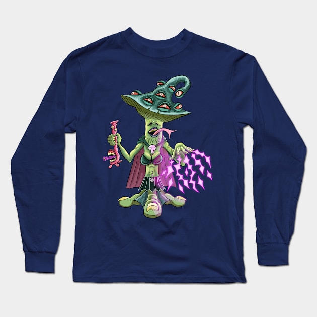 Magic Mushroom Long Sleeve T-Shirt by funny_fuse